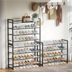 Stackable Shoe Rack for Closet, 8 Tier Metal Heavy Duty Shoe Storage Organizer,Large Capacity Shoe Shelf Max Holds 38 Pairs o