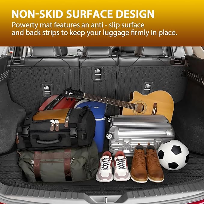 Powerty Floor Mats for Mazda CX-5 2017-2025, All Weather TPE Custom Cargo Liner Seat Back Covers Protectors Replacement for Mazda CX-5 Accessories (Floor Mats+Backrest Mat+Trunk Mat)