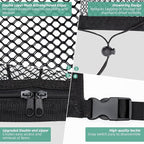 Kaskawise Car Ceiling Cargo Net, 31"x21" Adjustable Double-Layer Mesh SUV Roof Organizer, Van Life Accessories for Long Trip, Car Camping Essentials, Road Trip Must-Haves for Overhead Storage