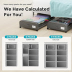 oylik 4 Pack Under Bed Storage with Wheels, Under Bed Shoe Storage Larger Capacity with PVC Clear Window & Label, Under the B