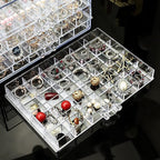 Clear Acrylic Jewelry Storage Box, Earring Jewelry Organizer with 5 Drawers, 5-Layer Jewelry Box for Women, Earrings Display 