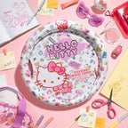 Hello Kitty Steering Wheel Cover, Official Sanrio Car Steering Wheel Cover with Universal Size 14.5-15, Cute White Hello Kitty Car Accessories for Women (Hello Kitty Look at Me)