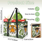 Reusable Grocery Bags Heavy Duty Shopping Bags Foldable Large Tote Bags with Long Handles & Hard Bottom