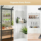 ANZOME 2-Pack Wire Wall Baskets - Sturdy Gridwall Accessories for Display & Storage, Rust-Proof Hanging Organizer for Kitchen