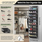 Kotkn 10 Tier Over The Door Organizer - Heavy Duty Hanging Storage Rack with Sturdy Oxford Fabric, Holds 20+ Pairs of Footwea