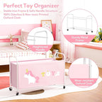 GRANNY SAYS Toy Box for Boys Girls, Extra Large Toy Chest Storage with Wheels, Metal Kids Toy Storage Organizer for Living Ro