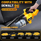 Cordless Vacuum Compatible with DeWalt 20V Battery, 5 in 1 Brushless Vacuum Cleaner with 50KPA 500W Powerful Motor, 50 CFM Po