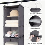 GRANNY SAYS 6-Shelf Hanging Organizer for Closet, Separable to 2 Pack 3-Shelf Hanging Shelves, Hanging Organizer for Bedroom,