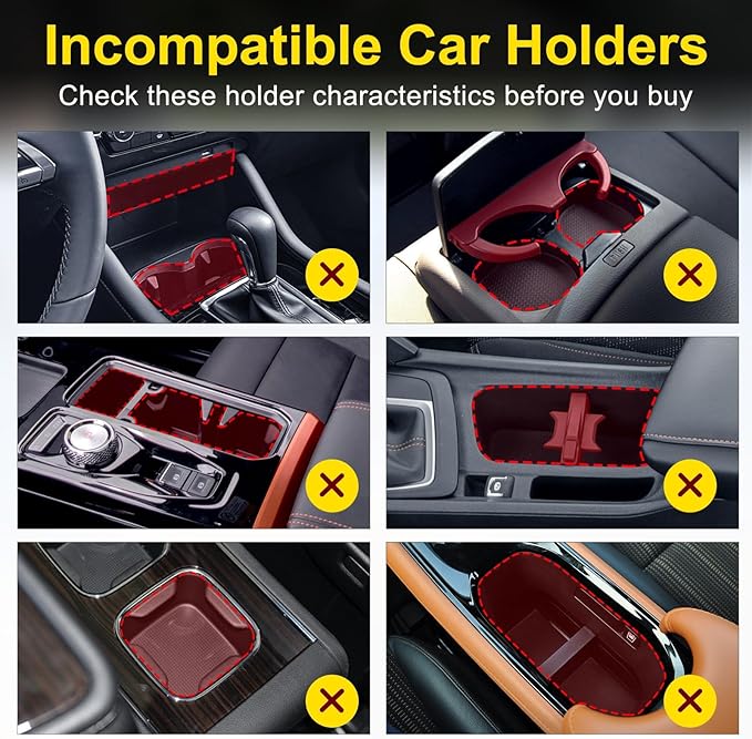 Cup Holder Expander (Adjustable Holder & Base, Auto-Fit Hold, One Button Open), Car Cup Holder Expander for Yeti, Hydro Flask