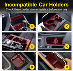 Cup Holder Expander (Adjustable Holder & Base, Auto-Fit Hold, One Button Open), Car Cup Holder Expander for Yeti, Hydro Flask