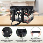 Reusable Grocery Bags Heavy Duty Shopping Bags Foldable Large Tote Bags with Long Handles & Hard Bottom