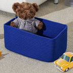 3-Pack Small Storage Baskets for Organizing | Woven Shelf Toy Basket | Rope Baskets for Gifts Empty | Closet Organizer Bins w