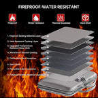 Fireproof File Organizer,Fireproof Document Box with Lock,Large 13 Pocket Expanding File Folder,Hard-Shell Portable Safe Stor