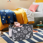FANKANG Storage Basket,Nursery Hamper Canvas Laundry Basket Foldable with Waterproof PE Coating Storage, Office, Bedroom, Clo