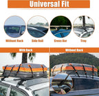 X AUTOHAUX 1000D PVC Waterproof Car Roof Bag Rooftop Cargo Carrier Bag Luggage Carriers for Cars with or without Rack Anti-Slip Mat 6 Door Hooks Set Gray - 20 Cubic Feet
