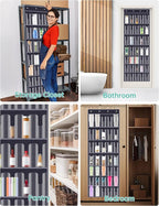 NiHome 35-Pocket Large Capacity Door Cup Organizer Fit for Stanley Tumblers 30/40oz, Door Hanging Water Bottle Storage, Doubl
