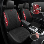 CAR PASS Oxford Bling Diamond Car Seat Covers Full Set Interior Sets, Waterproof Shining Glitter Sparkly Crystal Universal Ar