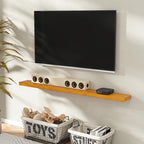 Marsmiles 24 Inch Wood Floating Shelves | Rustic Honey Oak Wall Shelves Set of 2 | 24" W x 7.7" D x 1.6" H Wooden Shelves for