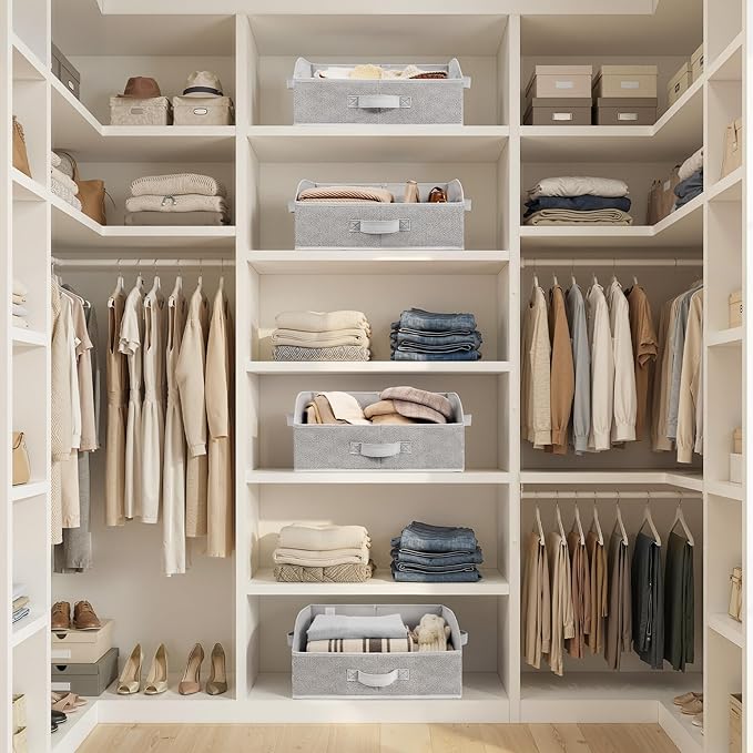GRANNY SAYS Purse Organizer for Closet, Trapezoid Storage Bins, Closet Organizers and Storage, Decorative Storage Baskets for