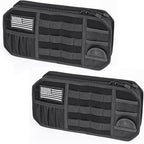 MAIKER 2 Packs Car Sun Visor Organizer, Car Organizer with Zipper Visor Organizer Storage Pouch, Glasses Clip, Card Holder, Molle Panel for Tactical Gears, for Most Vehicles, SUVs & Trucks