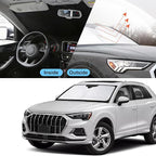 Front Windshield Sun Shade Foldable Car Front Window Sun Shade Windshield Shade Custom Fit for 2019-2025 2026 Audi Q3 Block UV Rays Accessories Heat Keep Car Cooler