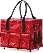 tobyto Reusable Grocery Bag on Wheels, 105L Foldable Rolling Tote, Shopping Trolley 66LBS Capacity - Water-Resistant for Laun