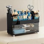 HBlife Makeup Organizer for Vanity with Brush Holder, Cologne Organizer for Men, Large Bathroom Countertop Cosmetic Organizer