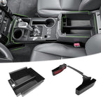2PCS Center Console Organizer for 2010-2024 Toyota 4Runner Gear Shift Side Tray and Insert Armrest Storage Box for 4 Runner Interior Accessories(2PCS Console Shifter+Armrest Tray/Fit 10-24)