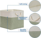 Temary Cube Storage Bins 13x13 Storage Cubes Basket for Gifts Empty, 4 Pack Large Storage Basket with Handles, Decorative Sto