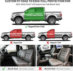 YITAMOTOR Floor Mats for 2015-2026 Ford F-150 Super Crew Cab Bench Seat, Custom Fit All Weather Anti-slip TPE Rubber Mat, Super Duty Ford F150 Accessories, F 150 Floor Liners Set, 1st & 2nd Row, Black
