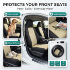 FH Group Automotive Full Car Seat Covers for SUV, Trucks, Sedan and More - Universal Fit Front High Back & Rear Solid Bench D