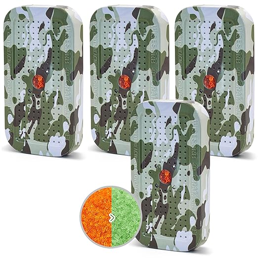 40 Gram Gun Safe Dehumidifier Camouflage, Rechargeable Desiccant Canister Dehumidifier Bags, Reusable Silica Gel Packets