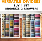 SpaceAid Bamboo Dresser Drawer Dividers 6 Pack, 4.65“ High Adjustable 17“-22” Drawer Organizers, Expandable Organization for 