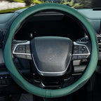 ZHOL Green Steering Wheel Cover,Soft Microfiber Leather,Non-Slip and Breathable Car Steering Wheel Cover for All Season,Unive