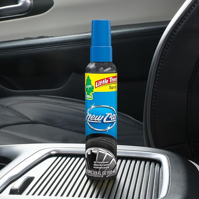 LITTLE TREES Car Air Freshener | Spray Provides a Long-Lasting Scent for Auto or Home | On-the-go Freshness | New Car Scent, 