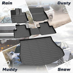 Sunsdrew Floor Mats Cargo Liner for 2022-2026 Lexus NX 250/NX 350/NX 350h/NX 450h+, All Weather Floor Liners & Trunk Cargo Mat NX350 Accessories Car Mats TPE Rubber Raised Edge
