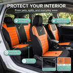FH Group Automotive Car Seat Covers Full Set Premium 3D Air Mesh Front Seat Covers, Airbag Compatible & Split Bench Cover Uni