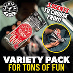 Chemical Guys Hanging Air Freshener, Variety Scent Pack 6 Pack, Great for Cars, Trucks, SUVs, RVs, Home, Garage, Workspace, D
