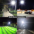 12000W Utral-large Solar Street Lights Outdoor LED Solar Street Light with Motion Detection, Dusk to Dawn, Weatherproof, Ideal for Security Lighting in Driveways and Commercial Parking Lot, Yard