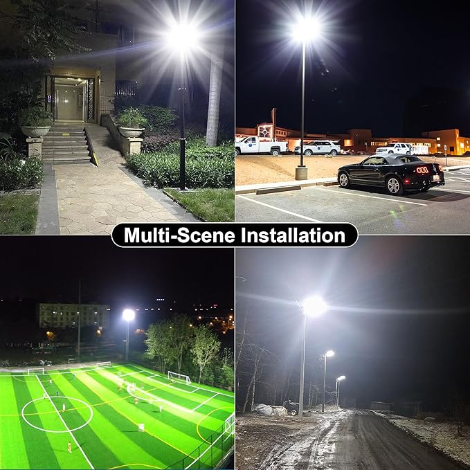 12000W Utral-large Solar Street Lights Outdoor LED Solar Street Light with Motion Detection, Dusk to Dawn, Weatherproof, Ideal for Security Lighting in Driveways and Commercial Parking Lot, Yard