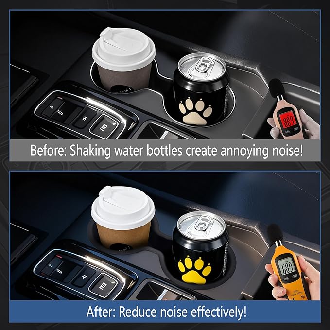 Cup Holder Inserts Compatible with Honda Pilot 2023 2024 2025 Accessories, Non-Slip TPE Center Console Cup Holder Protector Organizer for Honda Ridgeline&Passport 2024 2025 Accessories