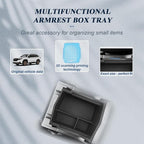 BIBIBO for 2025 Subaru Forester Center Console Organizer 2025 2026 Subaru Forester Console Armrest Tray+Cup Holder +Wireless Charging Mat 2025 Forester Insert Organizer 2025 Forester Accessories
