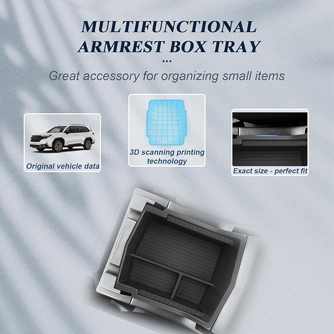 BIBIBO for 2025 Subaru Forester Center Console Organizer 2025 2026 Subaru Forester Console Armrest Tray+Cup Holder +Wireless Charging Mat 2025 Forester Insert Organizer 2025 Forester Accessories