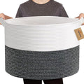 MEGASKET Large Throw Blanket Basket, 22" X 22" X 14" XXXL Blanket Holder for Living Room, Big Wicker Baskets for Storage, Wov