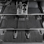 Floor Mats for Toyota Highlander 2020-2026, All Weather Floor Mats Trunk Cargo Liner with Backrest Protectors Accessories, Full Coverage Set (Fit 7 Sests)
