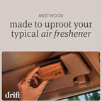 Drift Car Air Freshener - Wood Fragrance - Automotive Odor Eliminator - Long Lasting Scent - Scent Refill - Coconut & Pistach