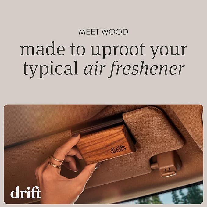 Drift Car Air Freshener - Wood Fragrance - Automotive Odor Eliminator - Long Lasting Scent - Scent Refill - Coconut & Pistach