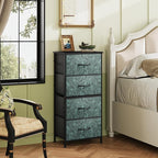 WLIVE Dresser with 4 Drawers, Storage Tower, Organizer Unit, Fabric Dresser for Bedroom, Hallway, Entryway, Closets, Sturdy S