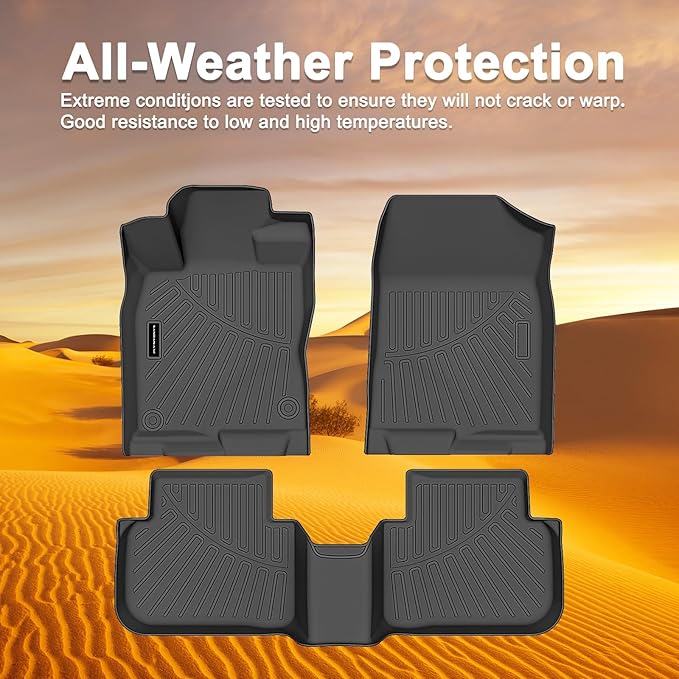 TPE Floor Mats for 2022-2026 Honda Civic Sedan Hatchback Si(Include Sport， All Weather Car Floor Liners Fit Honda Civic Accessories Black
