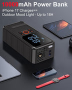 Car Jump Starter with Air Compressor, 4000A Portable Jump Starter for Dead Battery, 150 PSI Tire Inflator with Auto